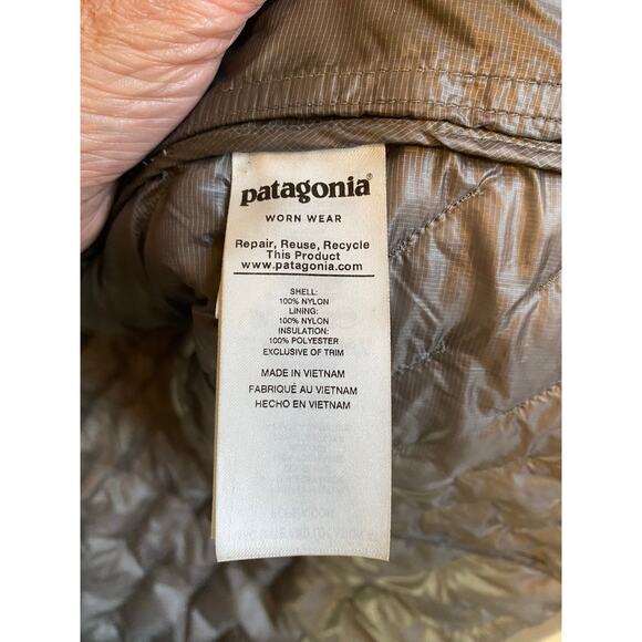 Patagonia Vest Nano Puff Insulated Packable Zip Up Silver Gray Women's Size Med - Picture 11 of 11
